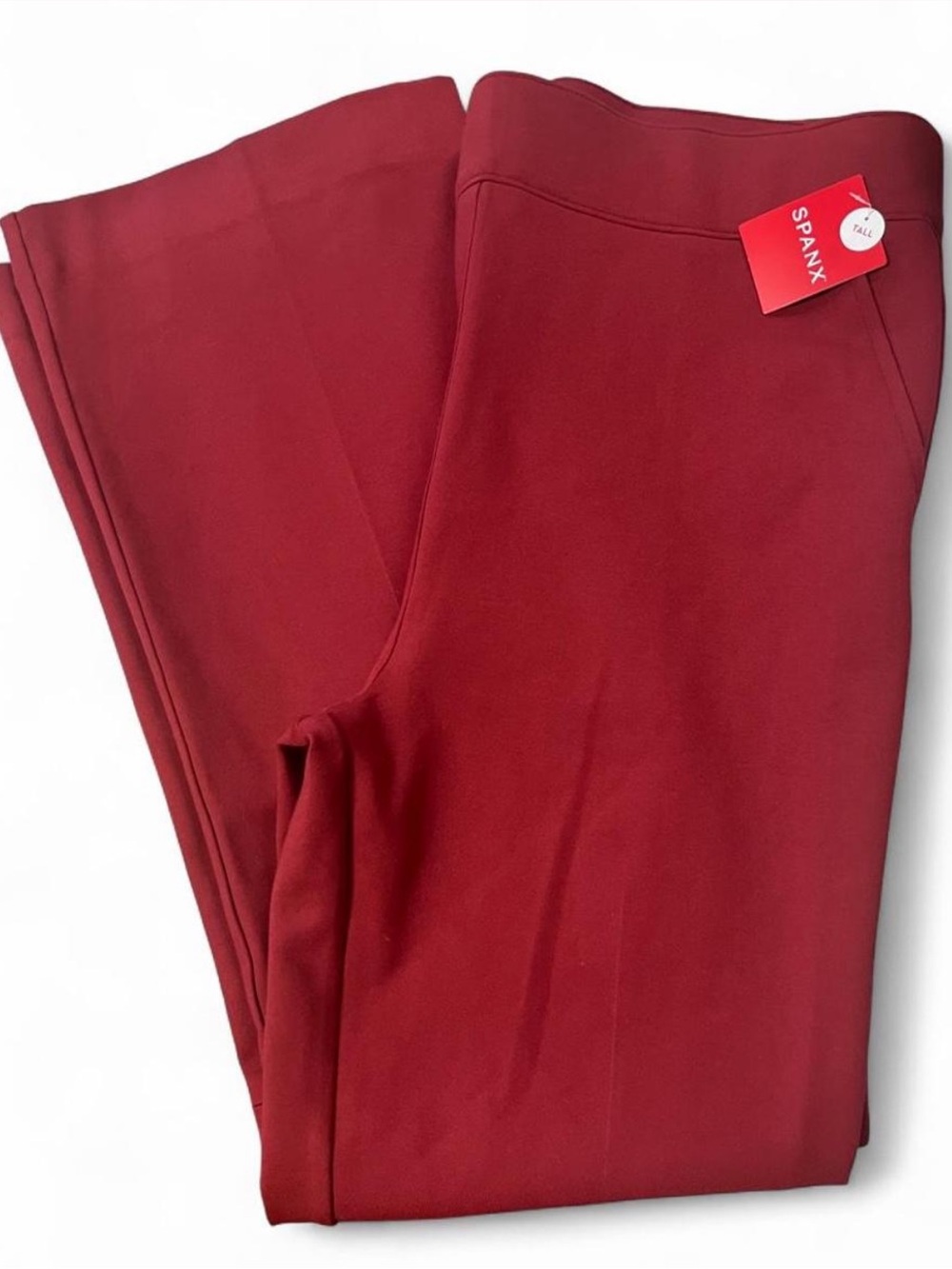 NWT SPANX The Perfect Pant Kick Flare Crimson Red XL Tall